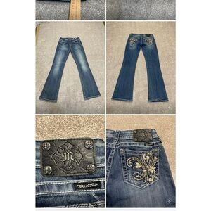 Buckle Miss me bootcut jeans womens sz 28x31 low rise blue denim retro Y2K